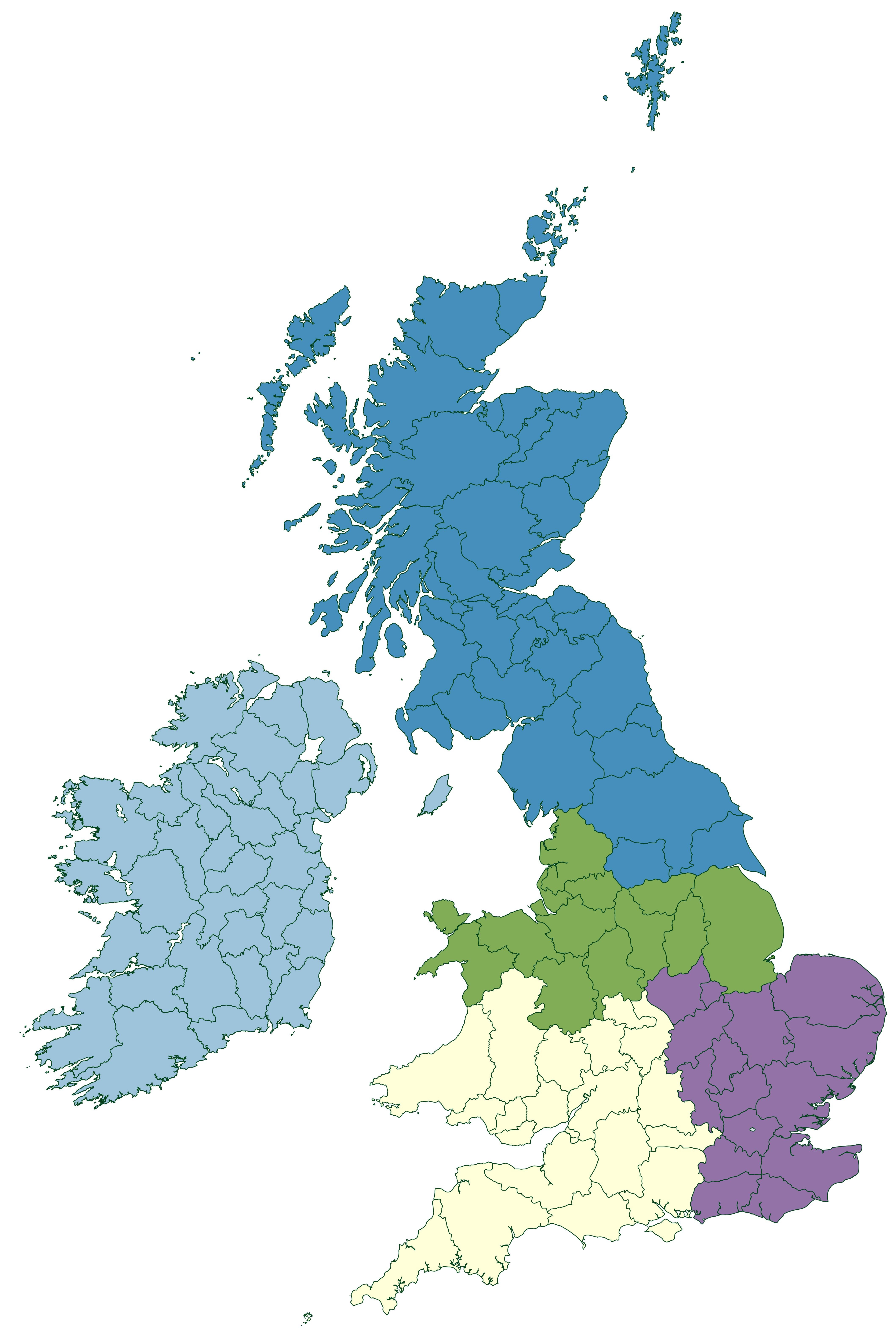 UK Area Sales Map