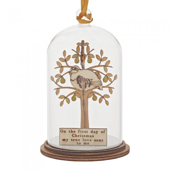 partridge in a pear tree christmas ornament